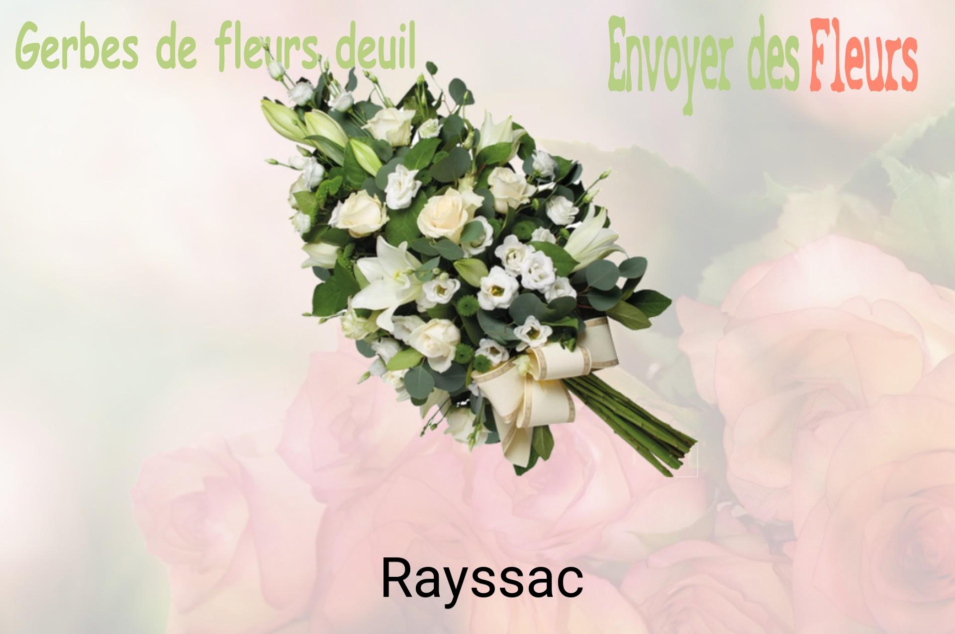 Gerbe de fleurs de deuil livrée à Rayssac